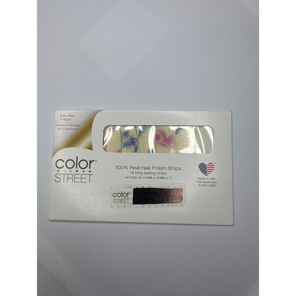 NWT Color Street “Precious Gift” Glittery Pink Blue Watercolor Nail Strips - Picture 2 of 4